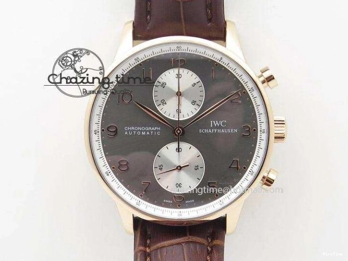 MIROTIME 0208 MoistureWicking Portuguese IW371491 ZF 1:1 Best Edition SS Blue Dial On Leather Strap A79350 (Slim Movement) V 7221